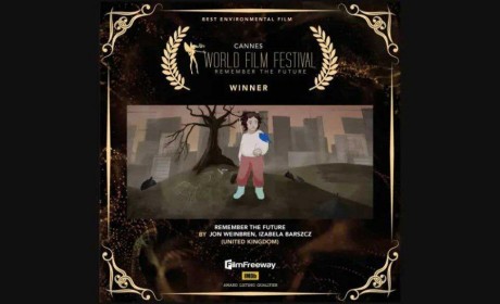 英国萨里大学团队制作的动画短片荣获戛纳世界电影节“最佳环保电影”奖