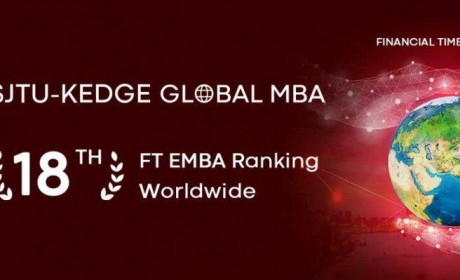 上海交通大学-法国凯致商学院Global MBA项目荣登2023《金融时报》EMBA全球18位